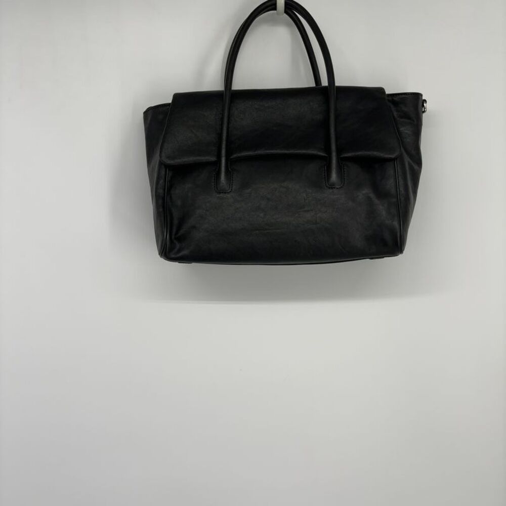 bampo Black Leather Tote Bag